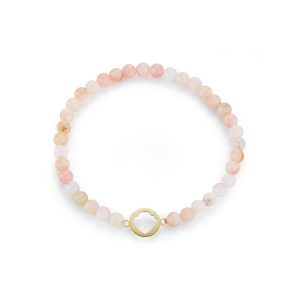 Lioness Bead Bracelet Pink Opal