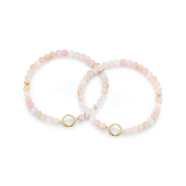 Lioness Bead Bracelets Pink Opal